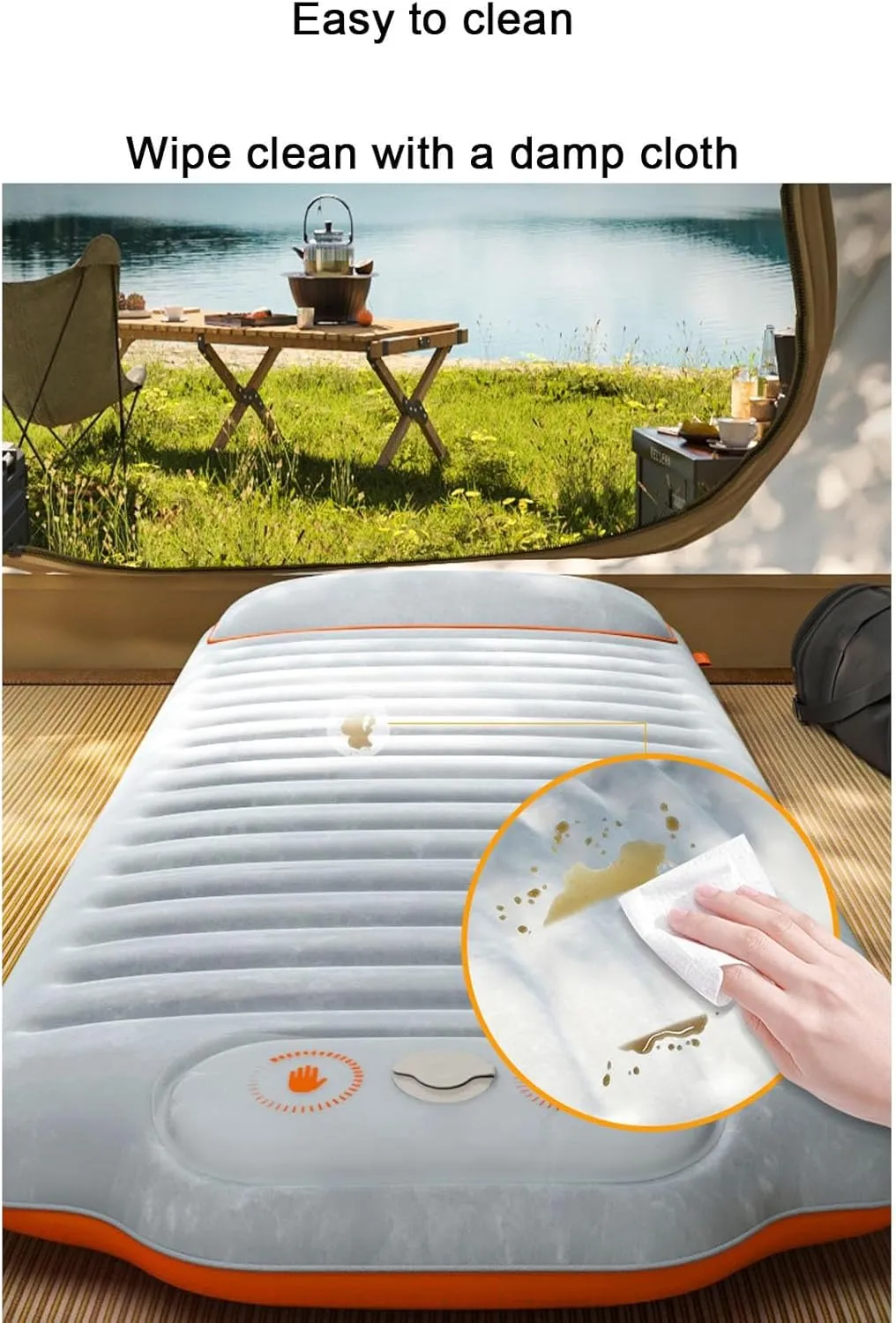 Inflatable Mattress, Outdoor Tent air Mattress, Portable Automatic Single Sofa Camping Folding Sleeping mat, 75.2inx39.8inx4.7in, Sky Blue, 1654981