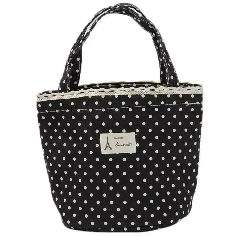 Isolated Canvas Portable Lunch Bag