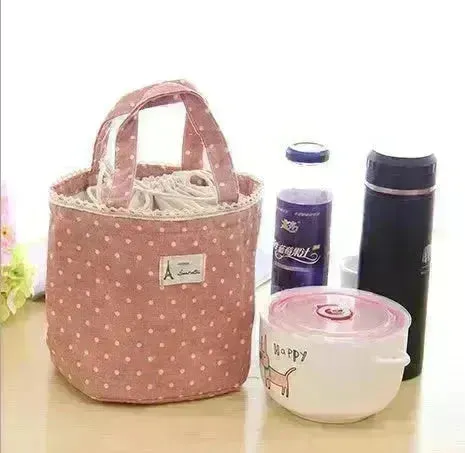 Isolated Canvas Portable Lunch Bag
