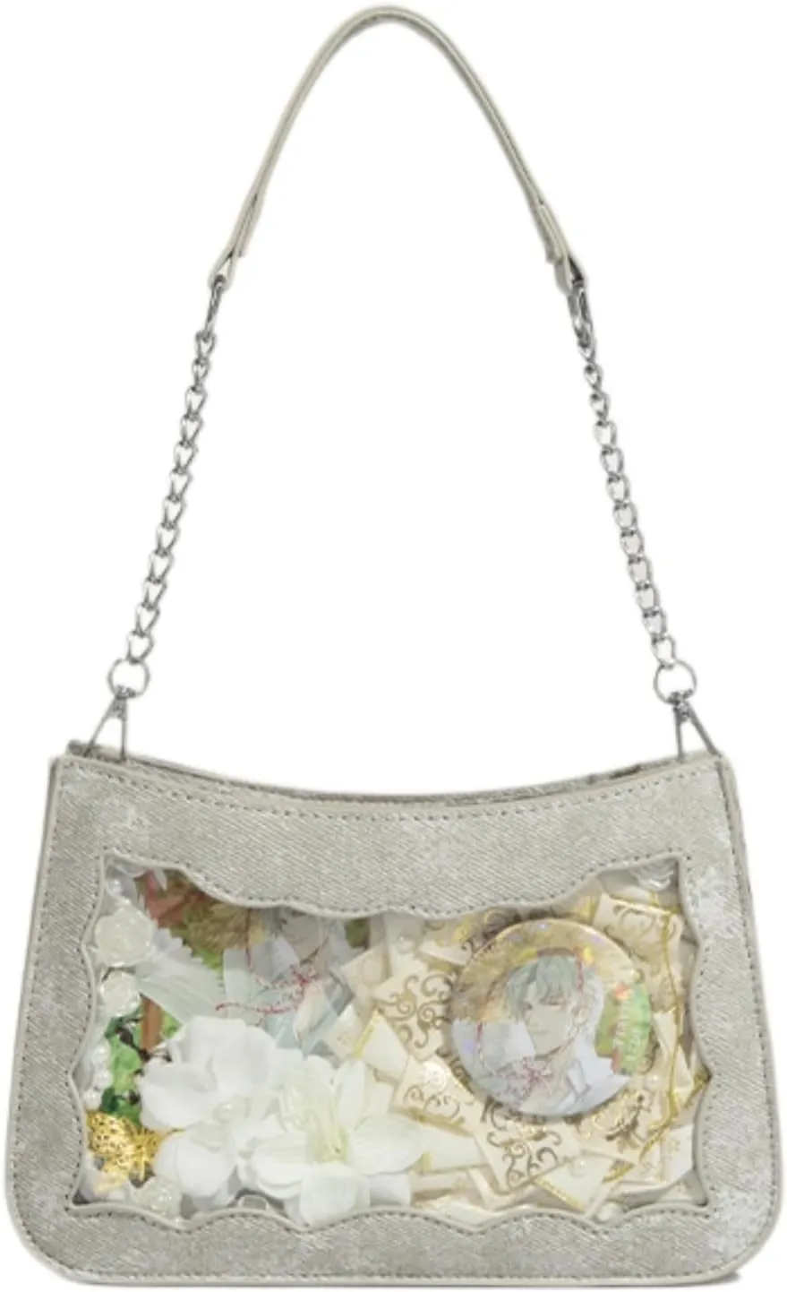 Ita Bag Lady Purse Chic Elegant Pin Display (Misty Blue,33), Gray