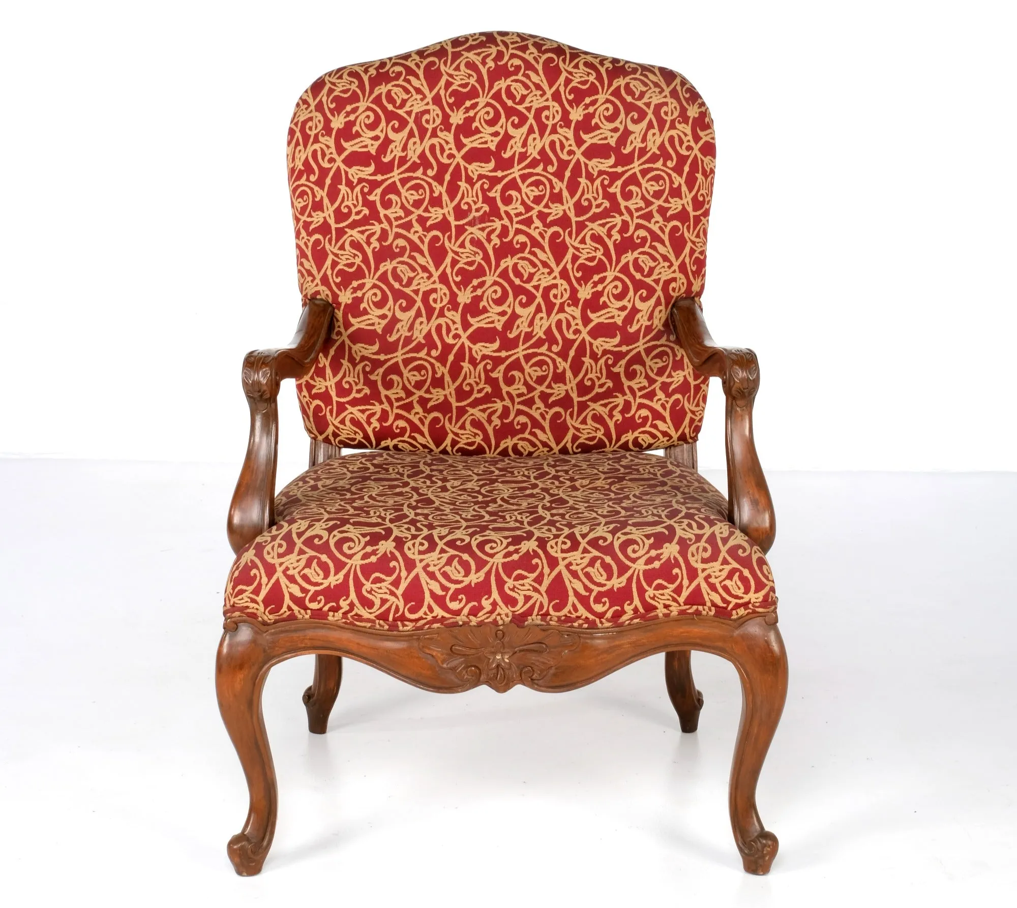 ITALIAN STYLE FLORAL FABRIC ARMCHAIRS
