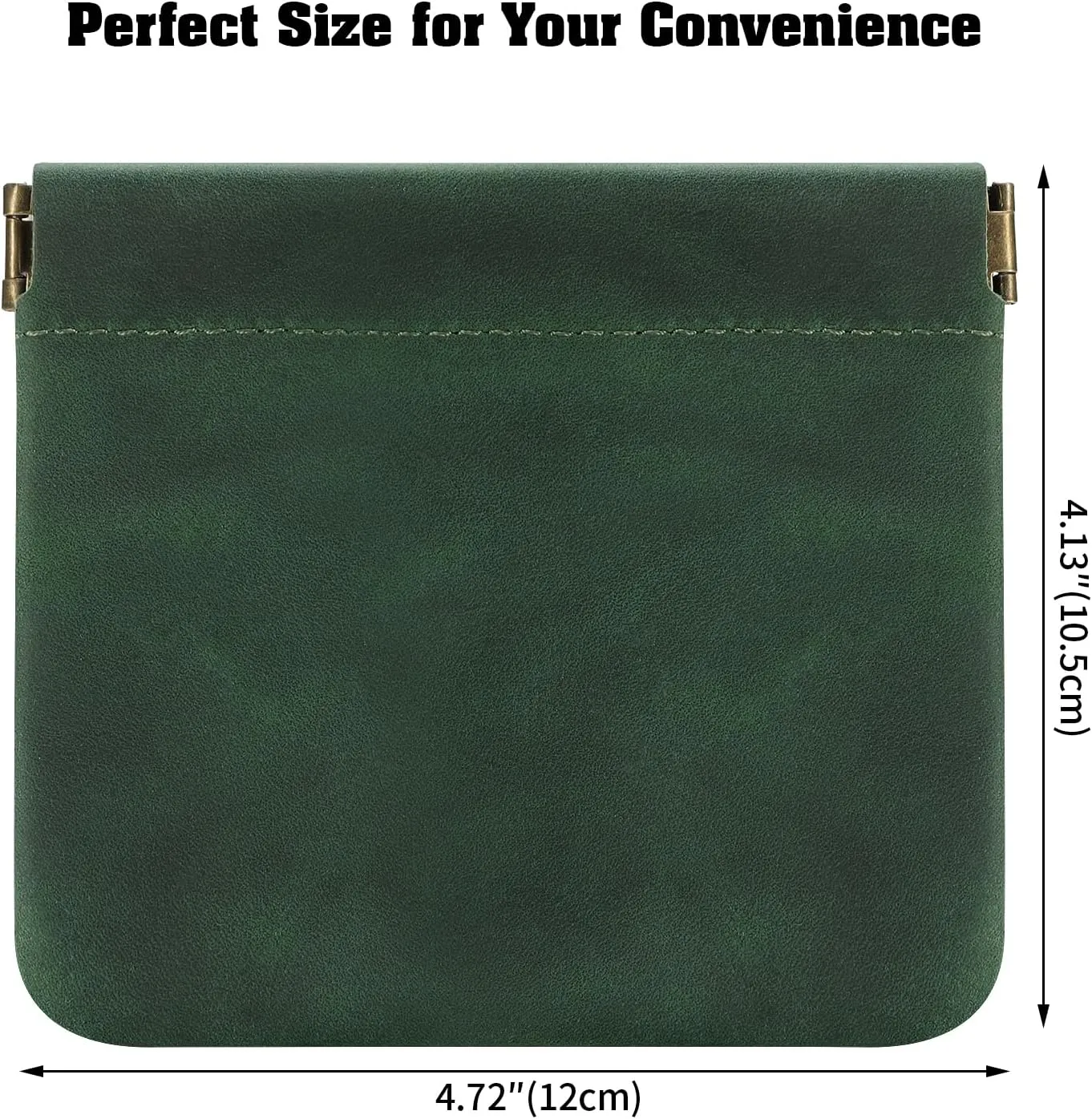 Jack&Chris Mini Coin Purse, Genuine Leather Small Coin Wallet, Leather Squeeze Coin Purse Pouch Change Holder For Men & Women, JC309