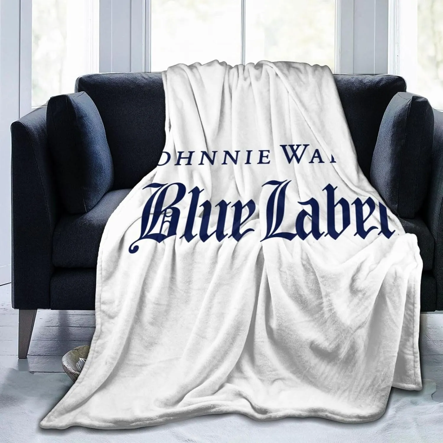 Johnnie Come and Walker Throw Blanket Ultra-Soft Cozy Warm Breathable Flannel Blankets for Sofa Bedding Living Room Dormitory Camping All Season 80"x60"