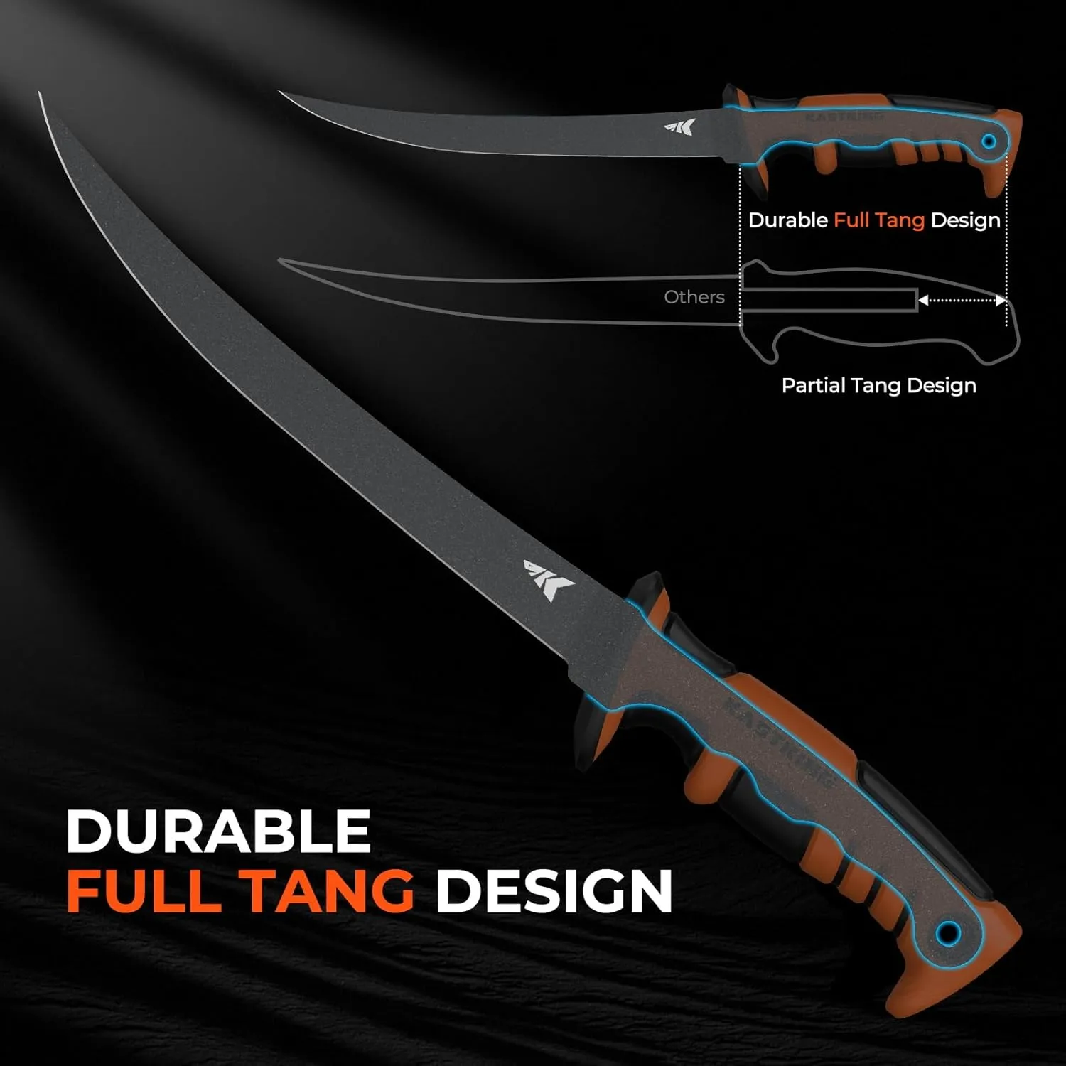 KastKing Ultimate Angler 9" Fillet Knife, Razor Sharp Corrosion-resistant Vanadium Stainless Steel Blade, Fishing Knife Includes Sheath with Sharpener & Line Cutter, EnduraGrip Ergonomic Handle