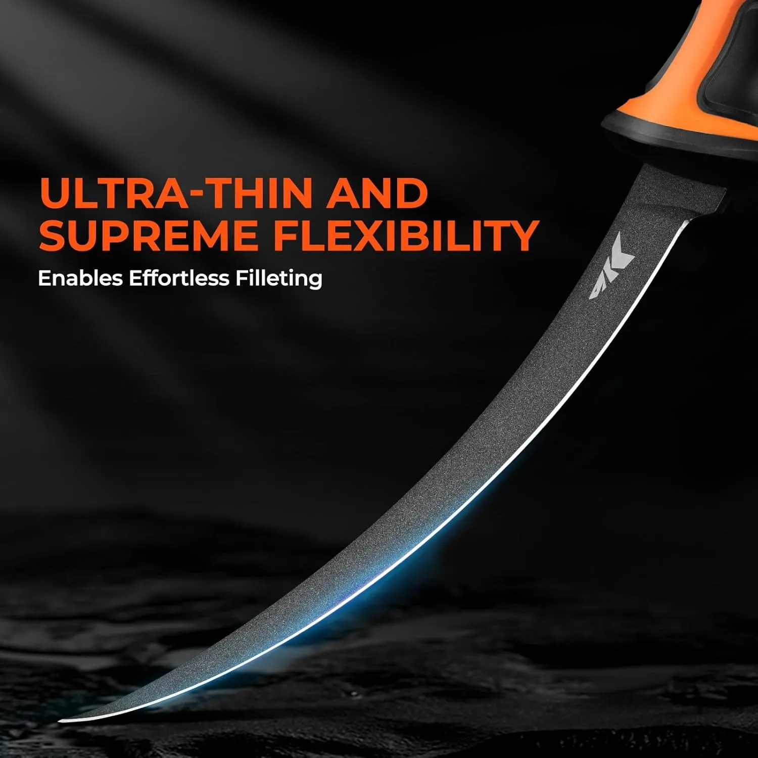 KastKing Ultimate Angler 9" Fillet Knife, Razor Sharp Corrosion-resistant Vanadium Stainless Steel Blade, Fishing Knife Includes Sheath with Sharpener & Line Cutter, EnduraGrip Ergonomic Handle