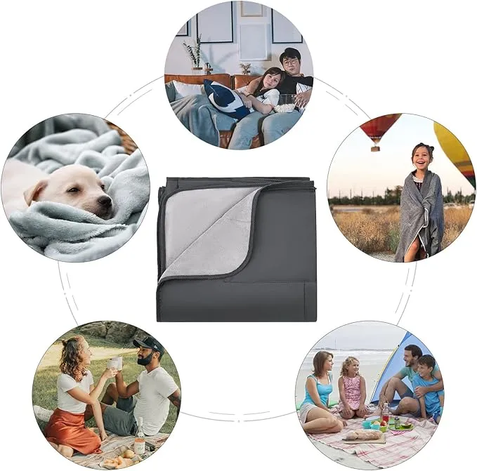 KingCamp Outdoor Blanket Waterproof Camping Blanket Beach Blanket Sandproof Beach Mat Stadium Blanket Travel Blanket Portable Picnic Blanket for Park Grass Concert Sports