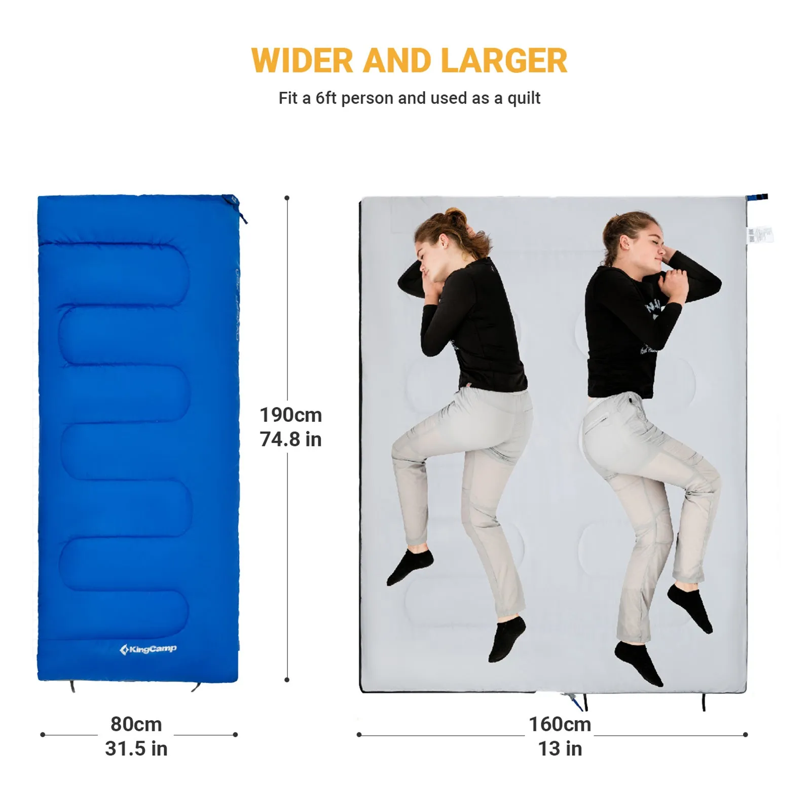 KingCamp OXYGEN 300 Sleeping Bag-Envelope