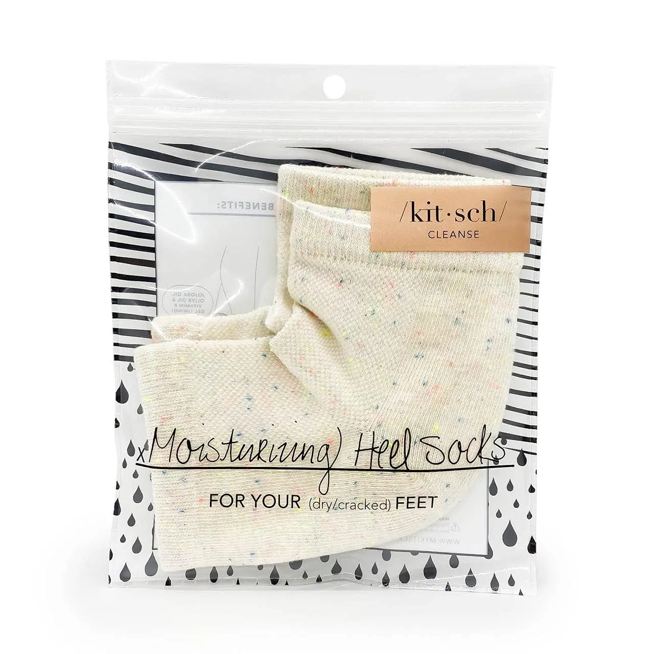 Kitsch Moisturizing Socks for Cracked Heel Treatment, Insulated Gel & Moisturizing Heel for Dry Cracked Feet Women & Men, Spa & Sleep Socks for Overnight Moisture Repair, 1 Reusable Pair