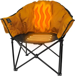 Kuma Outdoor Gear Lazy Bear Heated Chair with Carry Bag, Ultimate Portable Luxury Heated Outdoor Chair for Camping, Glamping, Sports & Outdoor Adventures (Sierra/Black)