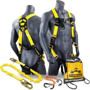 KwikSafety - Fall Protection Safety Harness - Construction & Roofing Fall Arrest Safety Harnesses - ANSI OSHA Compliant