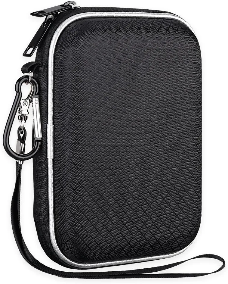 Lacdo Hard Drive Carrying Case for Western Digital WD My Passport/WD Elements/My Passport Ultra Portable External Hard Drive 1TB 2TB 3TB 4TB 5TB 6TB USB 3.0 2.5 inch HDD Travel Bag, Black