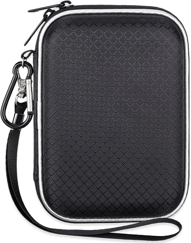 Lacdo Hard Drive Carrying Case for Western Digital WD My Passport/WD Elements/My Passport Ultra Portable External Hard Drive 1TB 2TB 3TB 4TB 5TB 6TB USB 3.0 2.5 inch HDD Travel Bag, Black