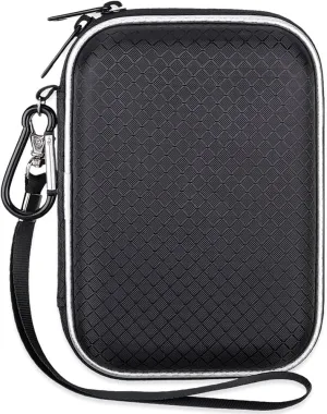 Lacdo Hard Drive Carrying Case for Western Digital WD My Passport/WD Elements/My Passport Ultra Portable External Hard Drive 1TB 2TB 3TB 4TB 5TB 6TB USB 3.0 2.5 inch HDD Travel Bag, Black