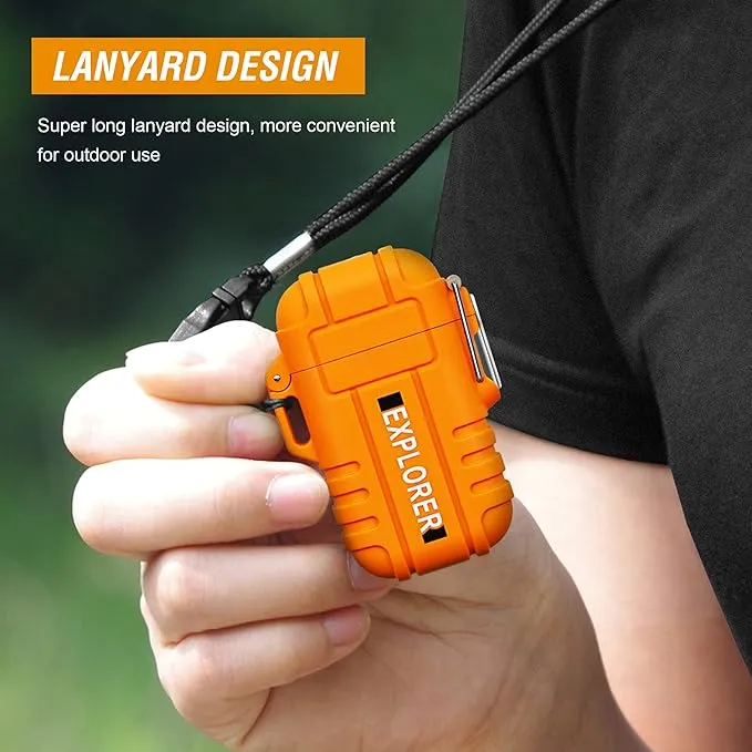 Lafagiet Waterproof Arc Lighter, dual Plasma Arc Lighter, USB Rechargeable Flameless Electric Lighters for Candle, Camp