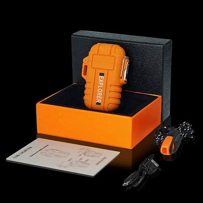 Lafagiet Waterproof Arc Lighter, dual Plasma Arc Lighter, USB Rechargeable Flameless Electric Lighters for Candle, Camp