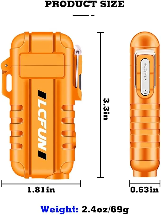 LcFun Electric Lighter, USB C Rechargeable Lighter, 360°Flexible Neck Arc Lighter, Plasma Lighters with LED Battery Display & Flashlight, Windproof & Waterproof Lighters for Candle, Camping, Survival