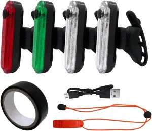 LED Navigation Lights Kit for Boat Kayak, Stern Ligths Battery Operated, 4 Pack Rechargeable Lights for Night Kayaking, Paddle Board Lights, Safety Lights for Pontoon Boat, Dinghy, Bass Boat…
