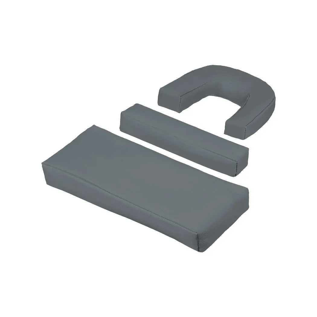 Levede Foldable Beach Lounge Chairs with Face Hole Grey-NT_Rural