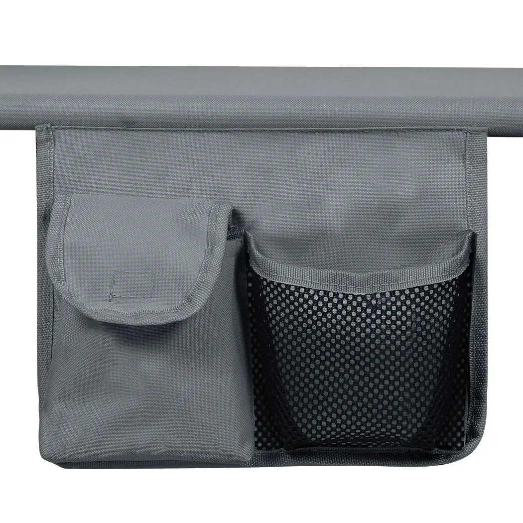 Levede Foldable Lounge Chairs with Canopy Grey-SA_Metro