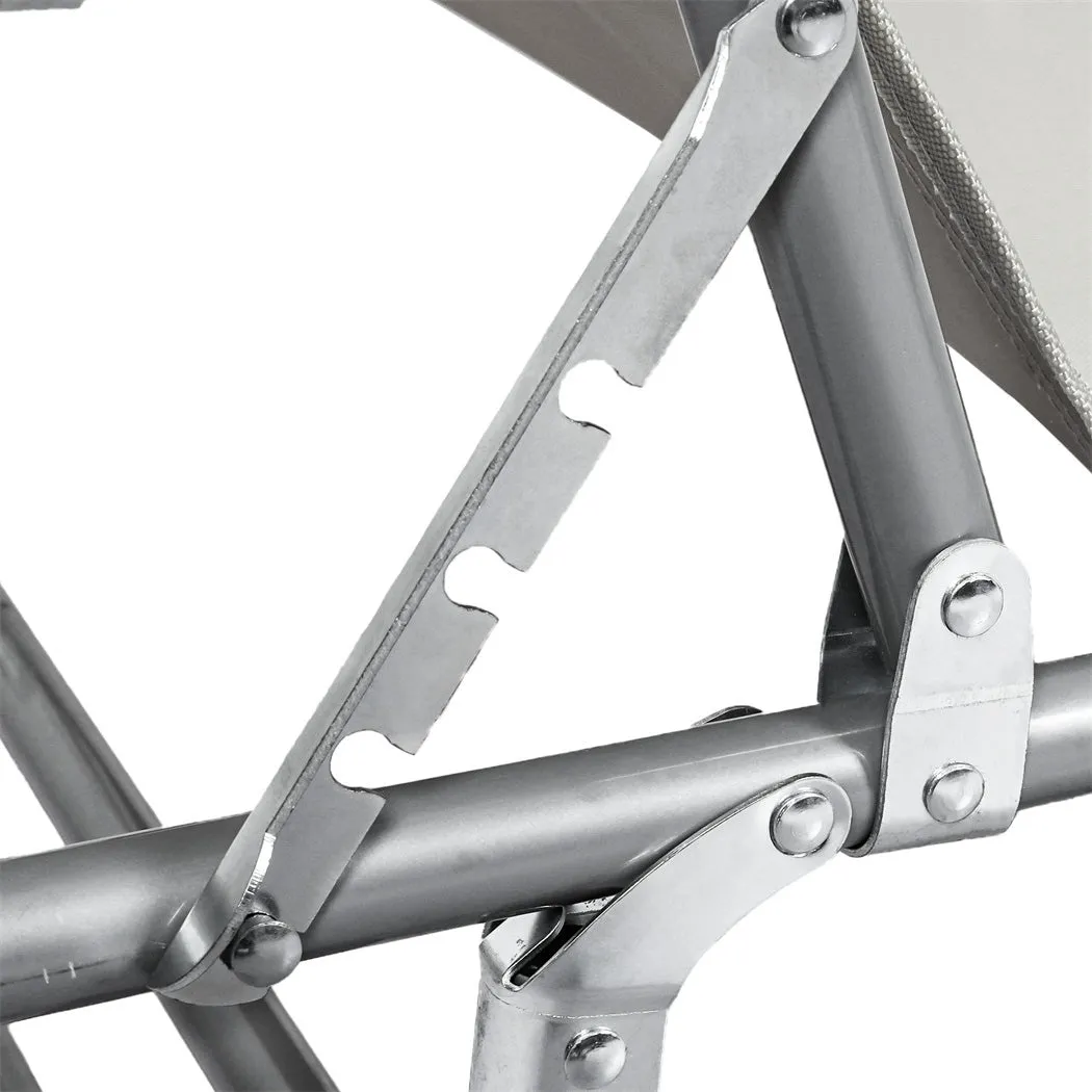 Levede Foldable Lounge Chairs with Canopy Grey-SA_Metro