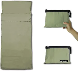 Lightweight Sleeping Bag Liner Camping Travel Sheets Ultralight Sleeping Bag Sack for Backpacking Hiking Hotel Hostels and Traveling, Stuff Sack Included