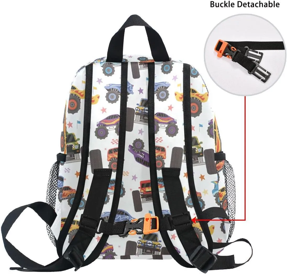 Linqin Boys Tractor Backpack - Toddler Trucks Mini Backpack for Preschool