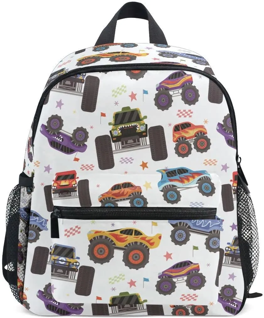 Linqin Boys Tractor Backpack - Toddler Trucks Mini Backpack for Preschool