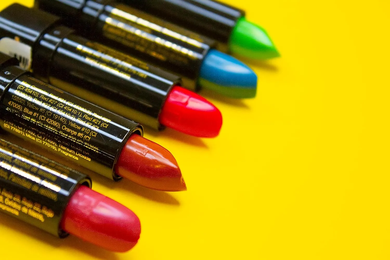 Lipstick pH Color Changing Long Lasting (Black (Pack of 5))