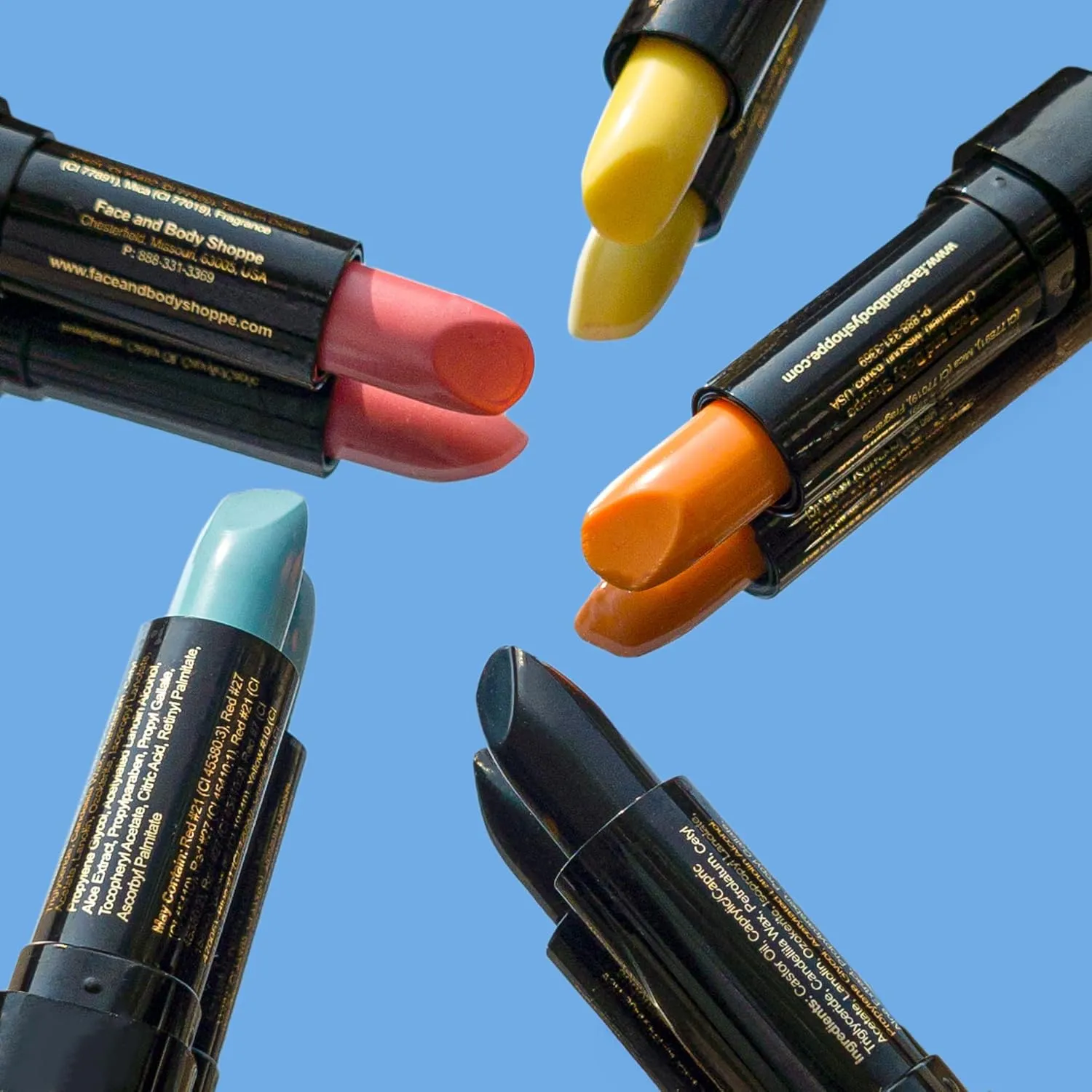 Lipstick pH Color Changing Long Lasting (Black (Pack of 5))