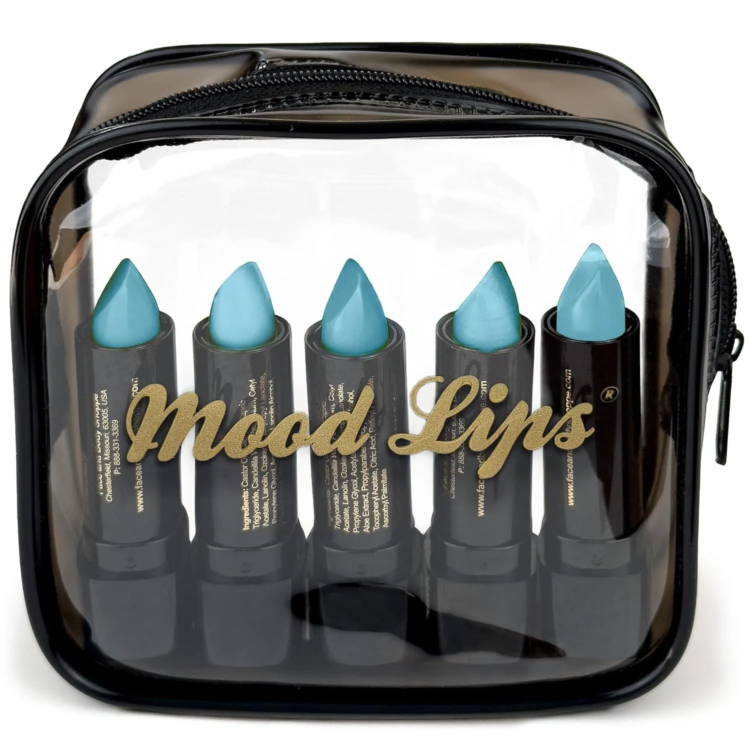 Lipstick pH Color Changing Long Lasting (Light Blue (Pack of 5))