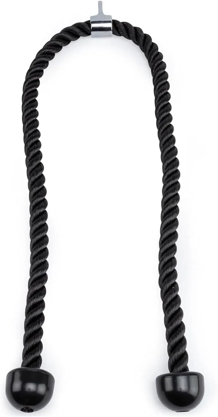 Long Tricep Rope for Home Gym Pulley System,Double Length Tricep Pull Down Rope - 54 Inches Attachment for Cable Machine - Heavy Duty Long Tricep Pull Down Rope