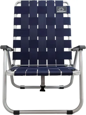 Low Webbed Beach Chair with Backpack Straps - Portable Lightweight Seating for Outdoor Adventures, Beach Days and Camping by Caddis Sports