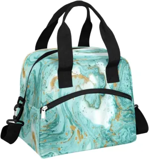 Lunch Bag for Women Men Quicksand Element Reusable Durable Insulated Lunch Box for Work Office Picnic Beach Hiking Lunch Tote Bag with Adjustable Shoulder Strap