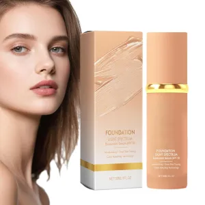 Lunora Color Adapting Foundation, 4 in 1 Medium Spectrum Color Matching Foundation, Moisturizing Color Change Full Coverage with SPF 50 , Waterproof and Sweatproof