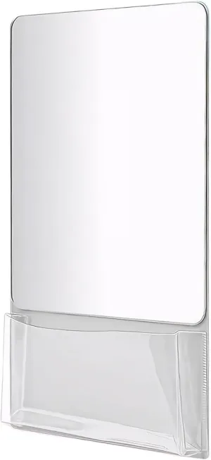 Magnetic Locker Mirror, 5.5x9.5 Inch Magnetic Mirror with Holder Bag, for Coat Lockers School Locker Bathroom