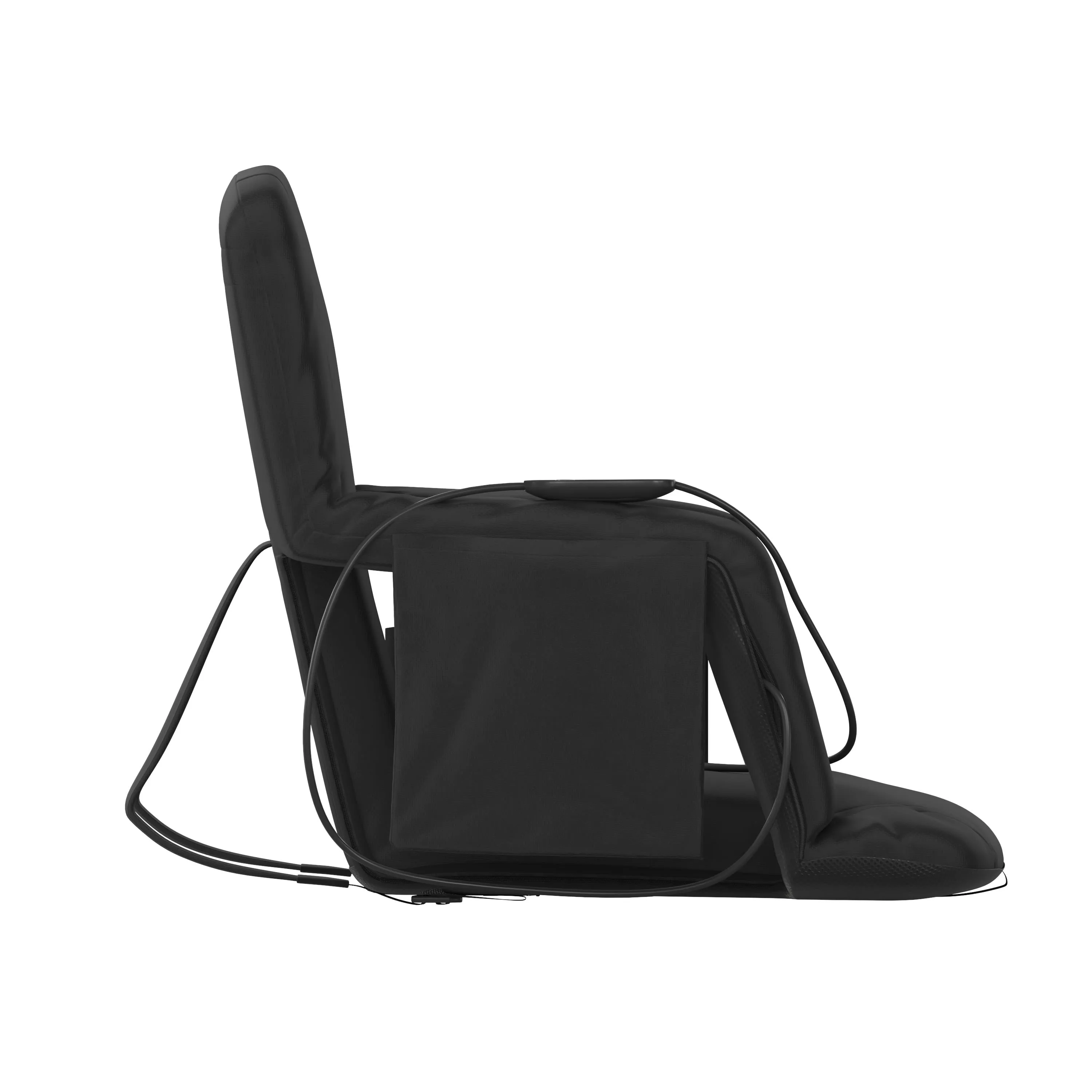 Malta Portable Heated Reclining Stadium Chair with Armrests, Heated Padded Back & Heated Seat with Dual Storage Pockets and Backpack Straps