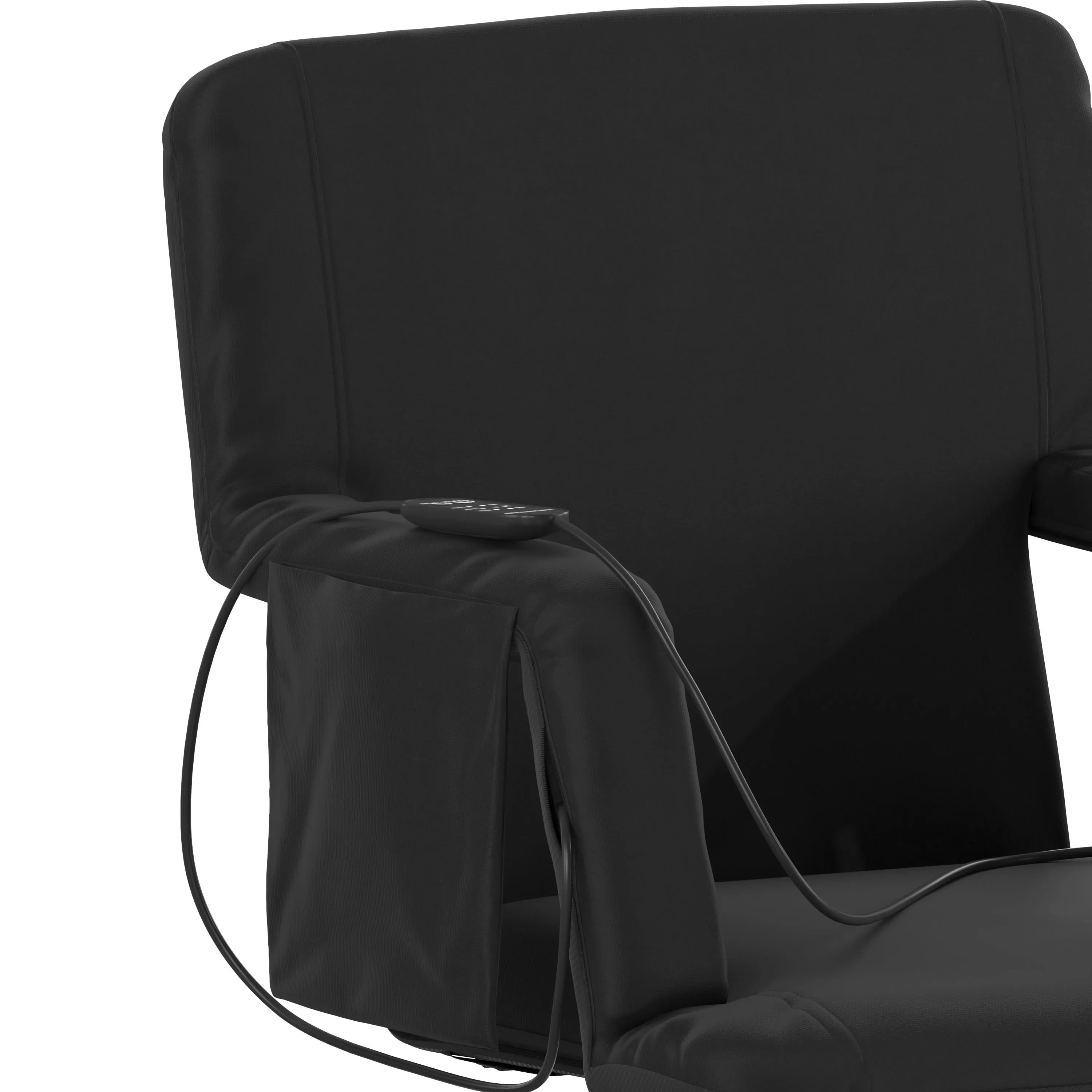 Malta Portable Heated Reclining Stadium Chair with Armrests, Heated Padded Back & Heated Seat with Dual Storage Pockets and Backpack Straps