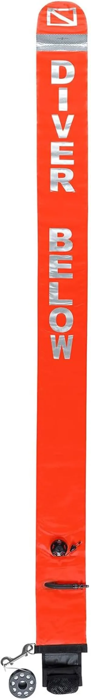 Mares Diver Marker Buoy - All in One | 180cm Height Highly Visible Scuba Diving Surface Marker Buoy (DSMB)