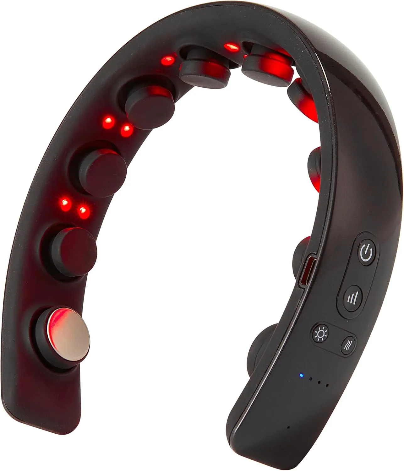 Master Massage Upgraded H2 Electric Scalp Massager for Head Massage with Heating, for Stronger, Thicker, Hair- 10 Vibrating Contacts, Phototherapy, for Deep Relaxation, Stress Relief-(Black)
