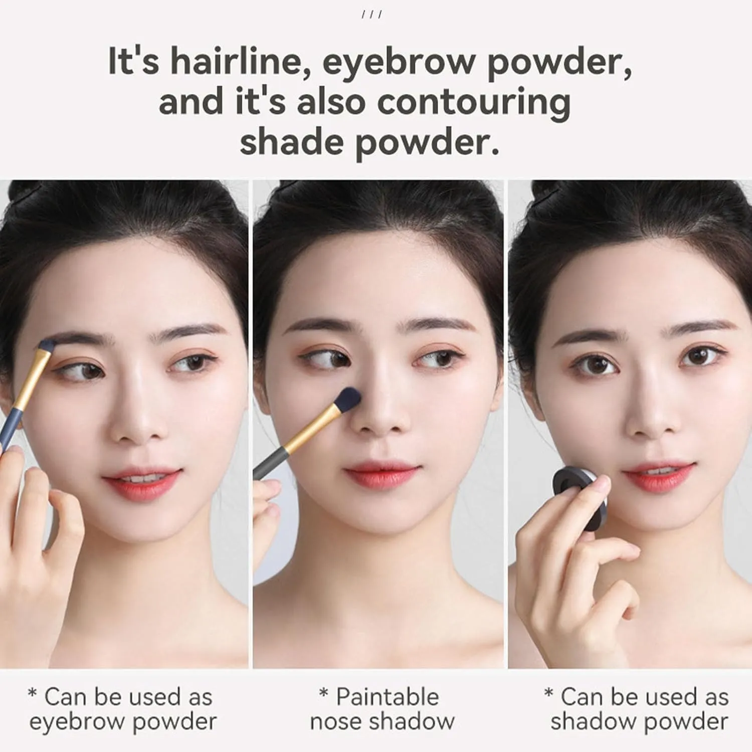 Maycheer Hairline Powder for Women Men, Maycheer Hair Shadow, Maycheer Magic Root Cover Up, Maycheer Hair Rich Shading Powder, Enhance Hairline Powder (01 Ash Brown)