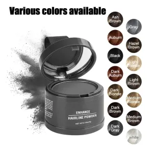 Maycheer Hairline Powder for Women Men, Maycheer Hair Shadow, Maycheer Magic Root Cover Up, Maycheer Hair Rich Shading Powder, Enhance Hairline Powder (14 White)