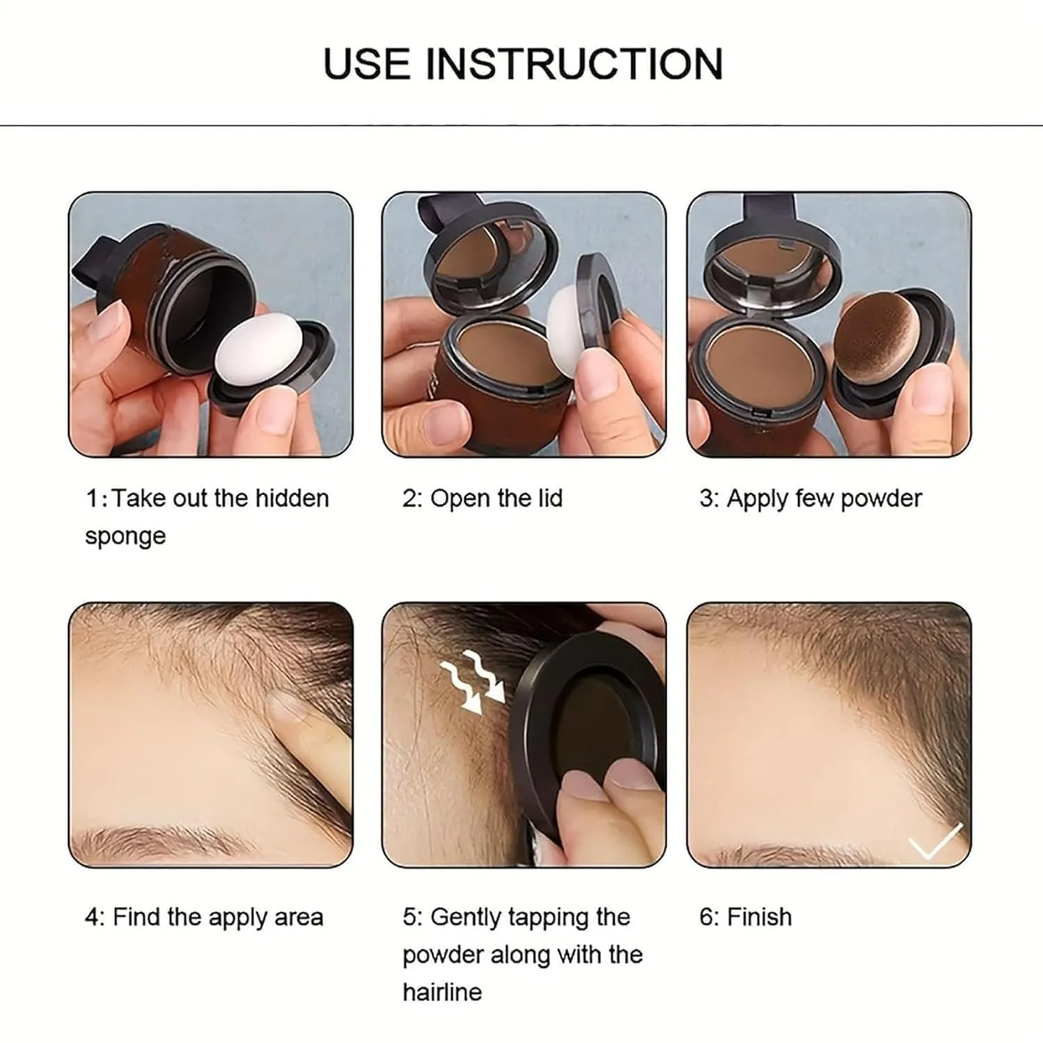 Maycheer Hairline Powder for Women Men, Maycheer Hair Shadow, Maycheer Magic Root Cover Up, Maycheer Hair Rich Shading Powder, Enhance Hairline Powder (14 White)