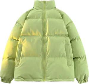 Men Puffer Jacket Lightweight Packable Quilted Bubble Down Jackets Winter Insulated Thick Outwear Zipper Soft Coats