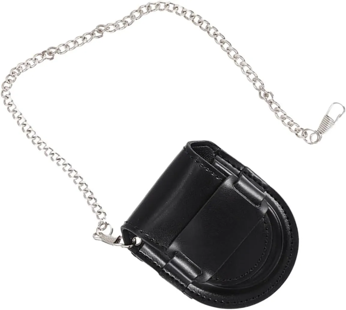 Mens Jewellery Box 4pcs Pocket Watch Storage Leather Case Pocket Watch Chains Watch Strap Holder Watch Holder Watch Pouch Pocket Watch Fob Watch Bag Pocket Watch Case Watch Storage Case Black Metal