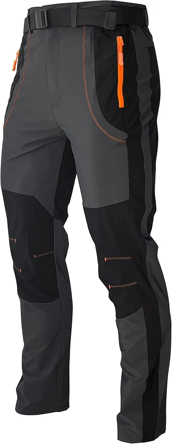 Mens Stretch Work Hiking Pants Quick Dry Lightweight Waterproof Outdoor Travel Climbing Fishing Pants