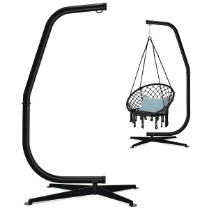 Metal Chair/ Finish, - - Exclusive Weather-Resistant Only Hammock Base Going fast Black Hanging Offset C-Stand for Stand