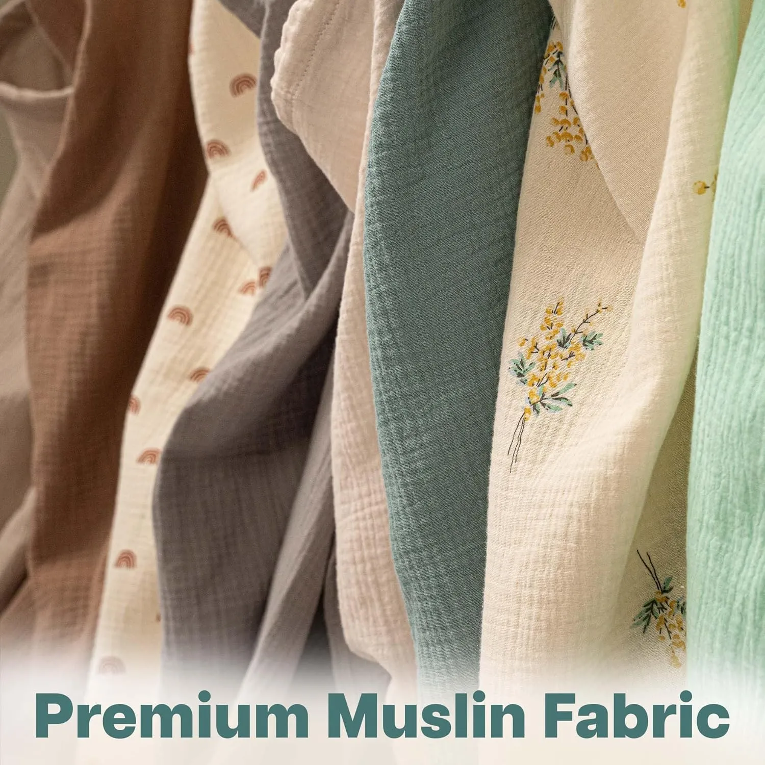 Miflor Muslin Nursing Cover - Large 42x30 Inches Nursing Cover Up for Breastfeeding | Breast Feeding Covers for Women with 2 Pockets, Carry Bag, Muslin Cotton, Stylish & Comfortable Design