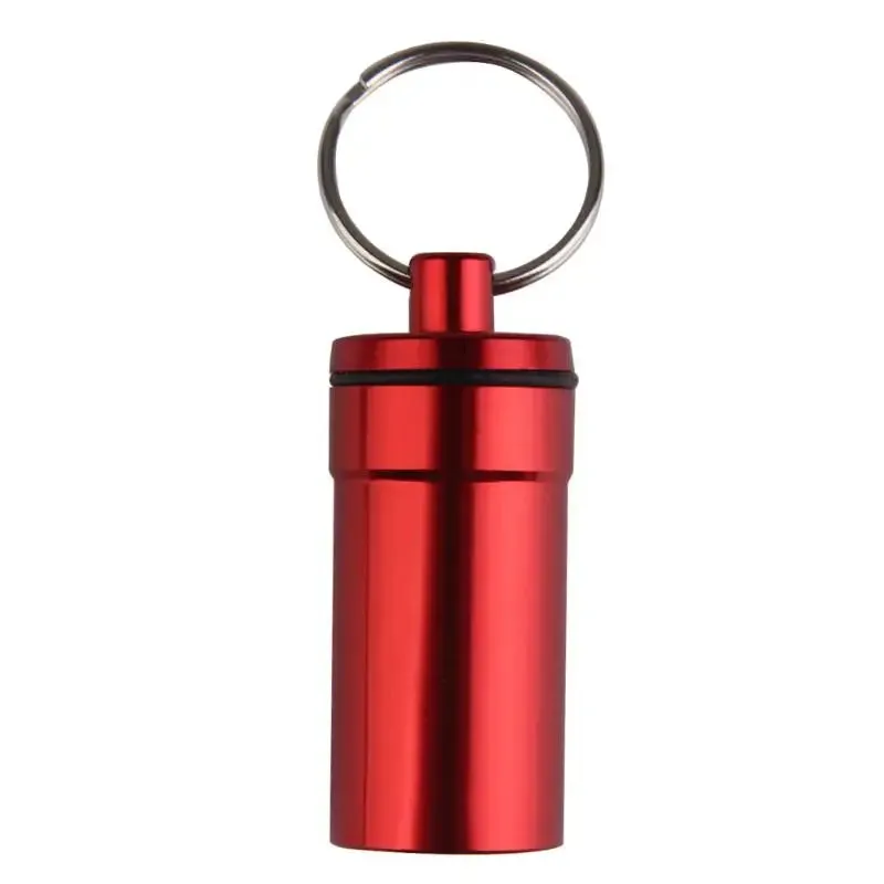 Mini Waterproof Pill Box Keychain - Medicine Holder Container