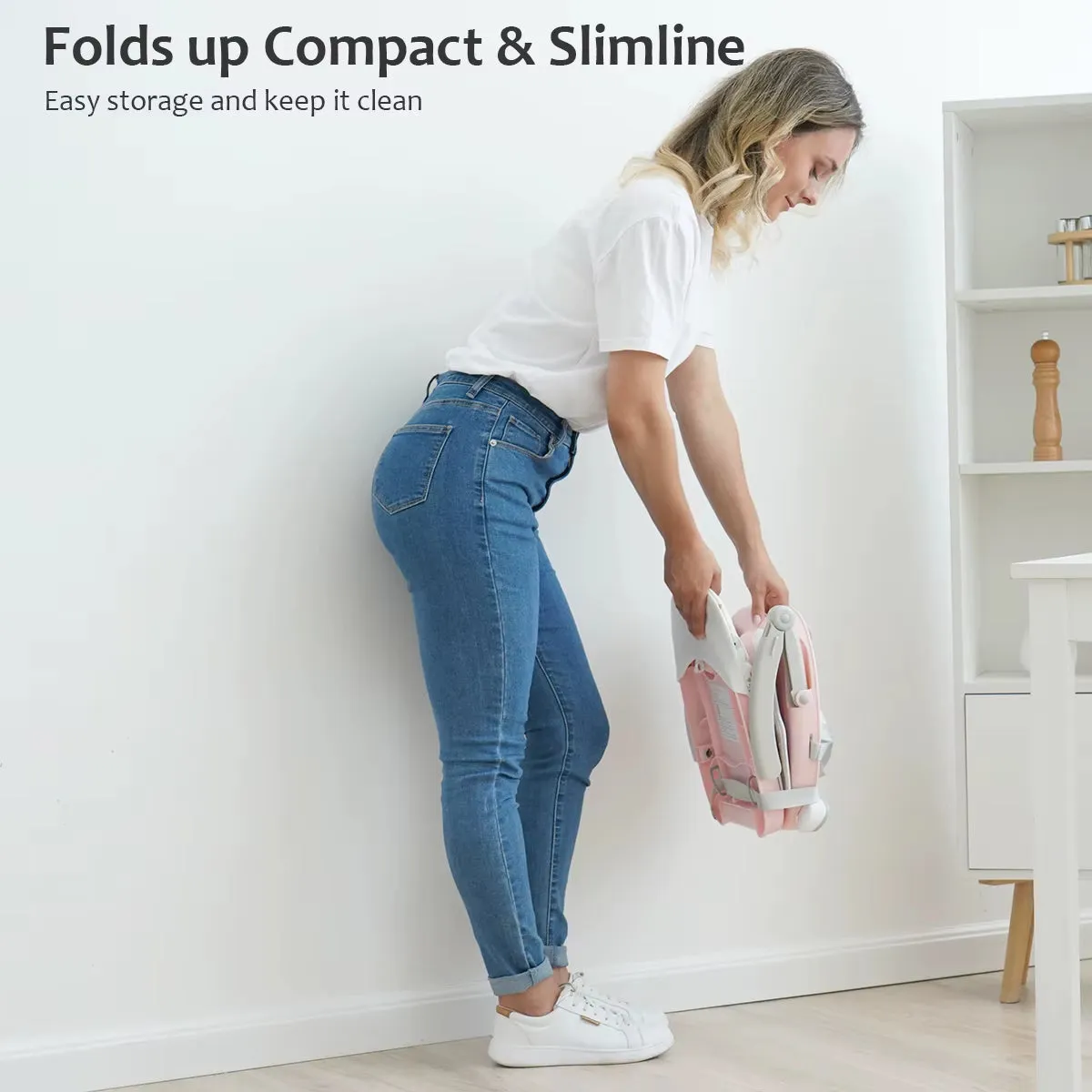 Modern Baby Booster Seat for Dining Home Travel Table with Removable Tray & Cushion