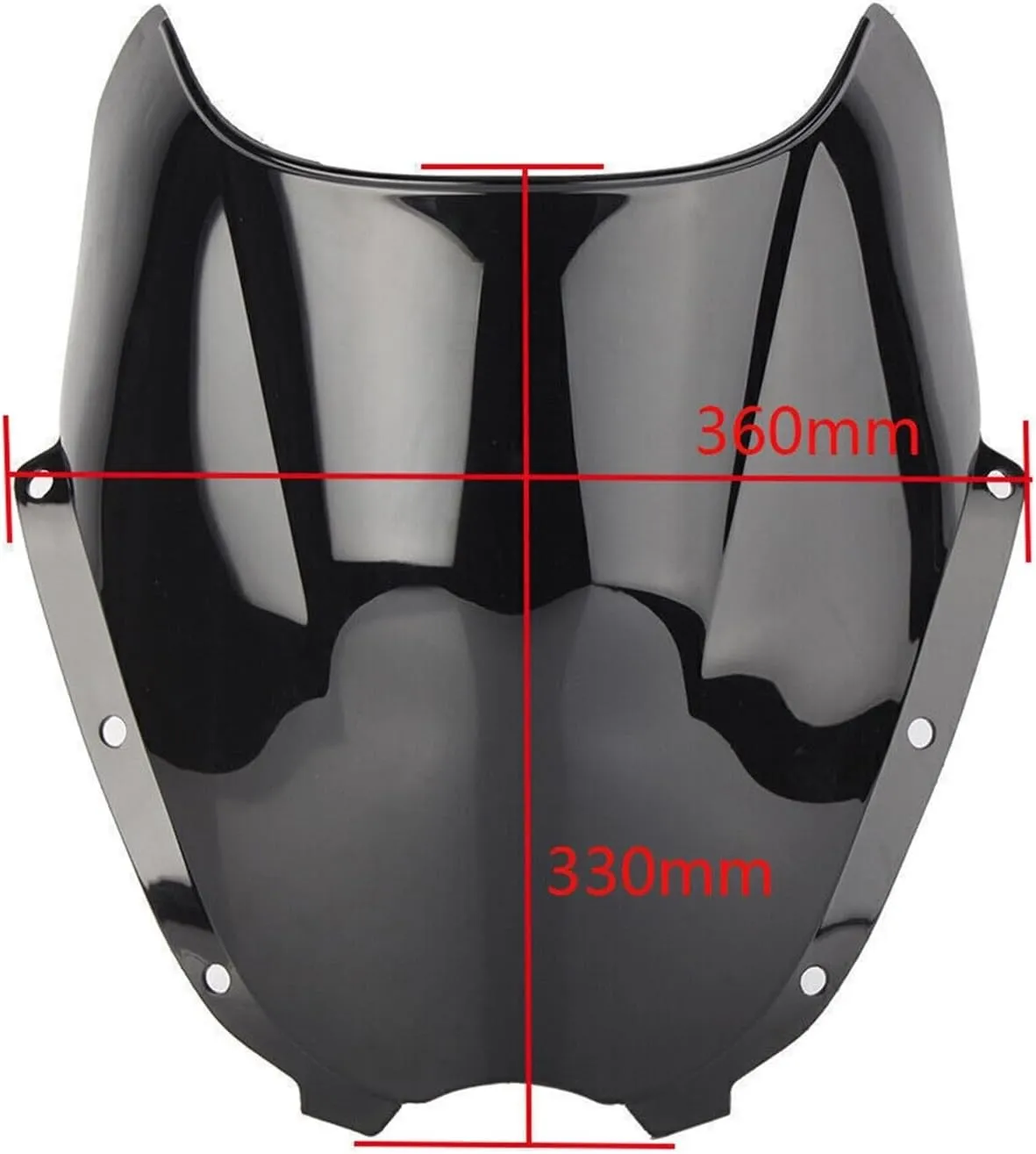 Motorcycle Front Windscreen Windshield Protection ABS Plastic Wind Deflector Screen Fit For Hyosung GT125R GT250R GT650R (Black)